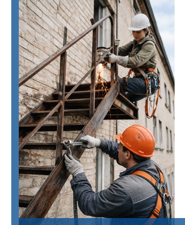 Ремонт и восстановление пожарных лестниц с выездом в Северске