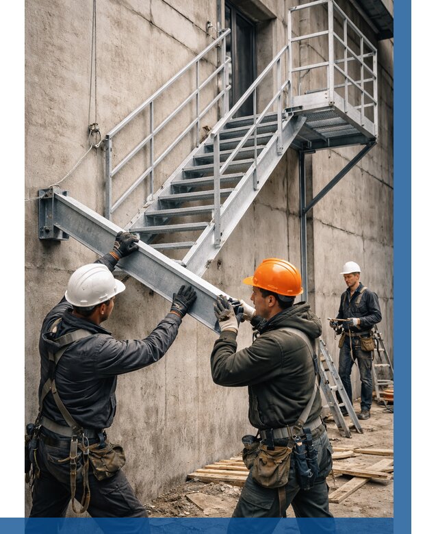 Монтаж металлических лестниц в Северске от 15593 р. | ВЫСОТНИК-Свк