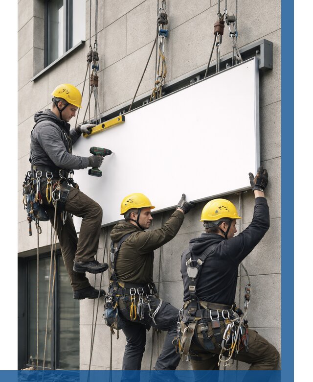 Монтаж рекламной вывески в Северске от 8316 р. | ВЫСОТНИК-Свк