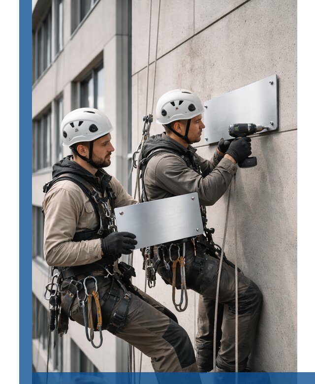 Монтаж табличек и указателей в Северске для зданий и сооружений