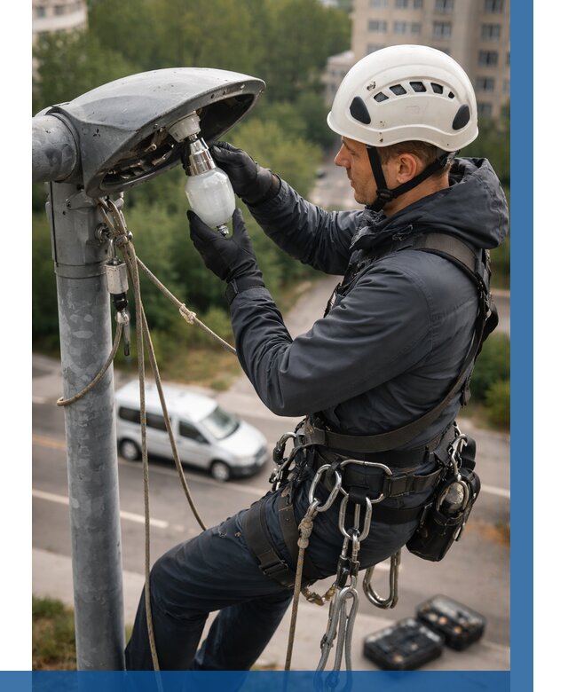 Замена ламп на высоте в Северске от 2599 р. | ВЫСОТНИК-Свк