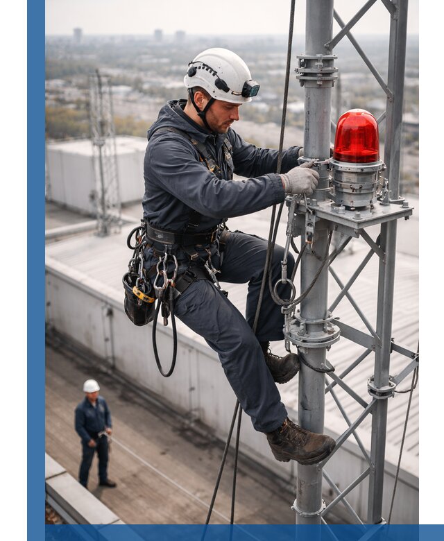 Монтаж заградительных огней и обслуживание объектов в Северске