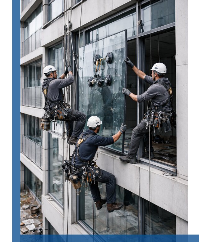 Фасадное остекление и монтаж витражей зданий в Северске под ключ