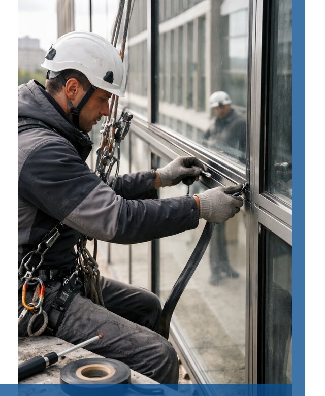 Ремонт витражных конструкций в Северске от 3638 р. | ВЫСОТНИК-Свк