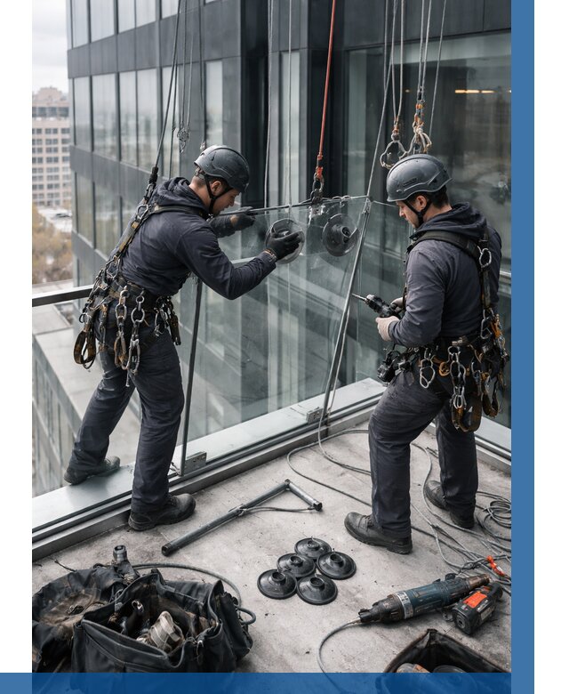 Монтаж стеклянных ограждений в Северске от 2599 р. | ВЫСОТНИК-Свк