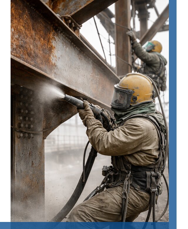 Пескоструйная очистка металлоконструкций в Северске по 624 р.  ВЫСОТНИК-Свк