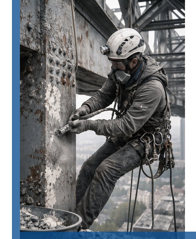 Удаление старой краски с металлических конструкций в Северске