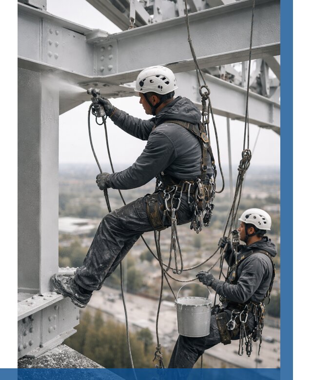 Покраска металлоконструкций на высоте в Северске 364 р |ВЫСОТНИК-Свк