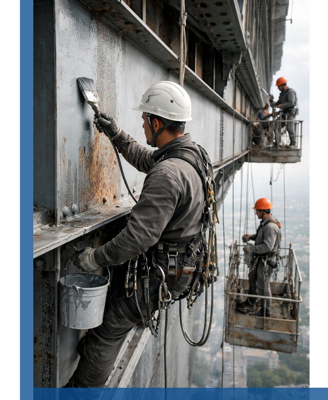 Покраска металлоконструкций на высоте в Северске профессионально