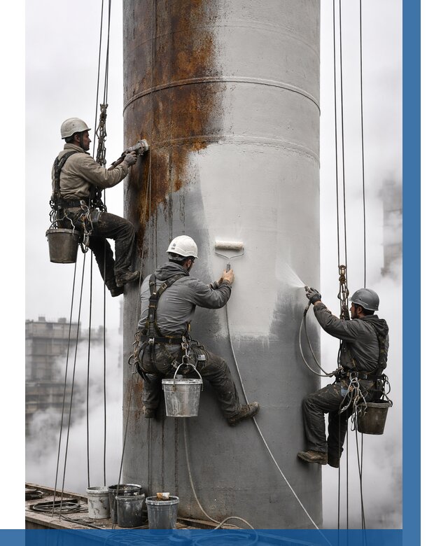 Покраска дымовых труб в Северске от 8836 р. | ВЫСОТНИК-Свк