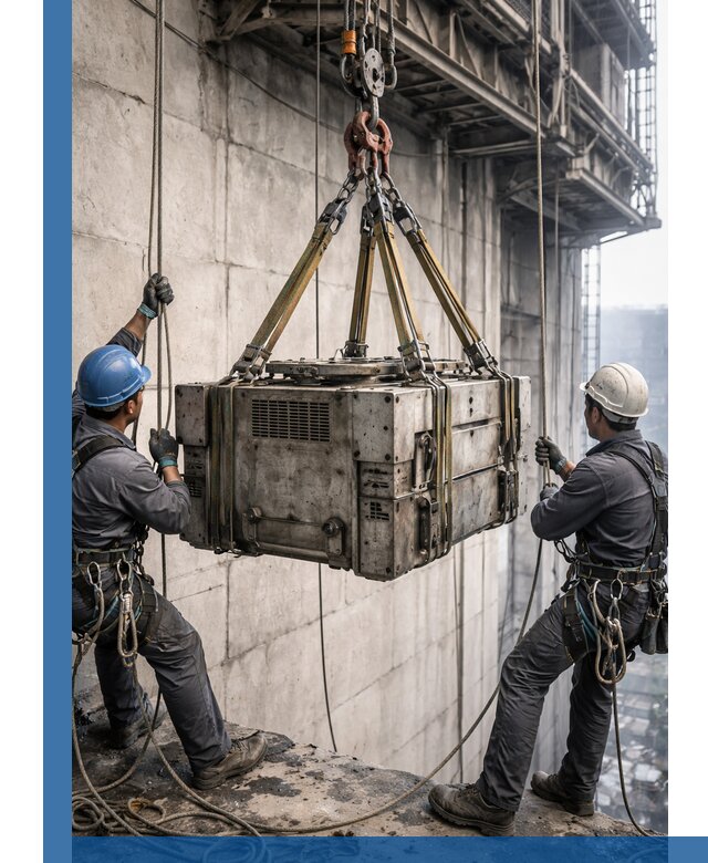 Такелажные работы на высоте, подъем и монтаж грузов в Северске