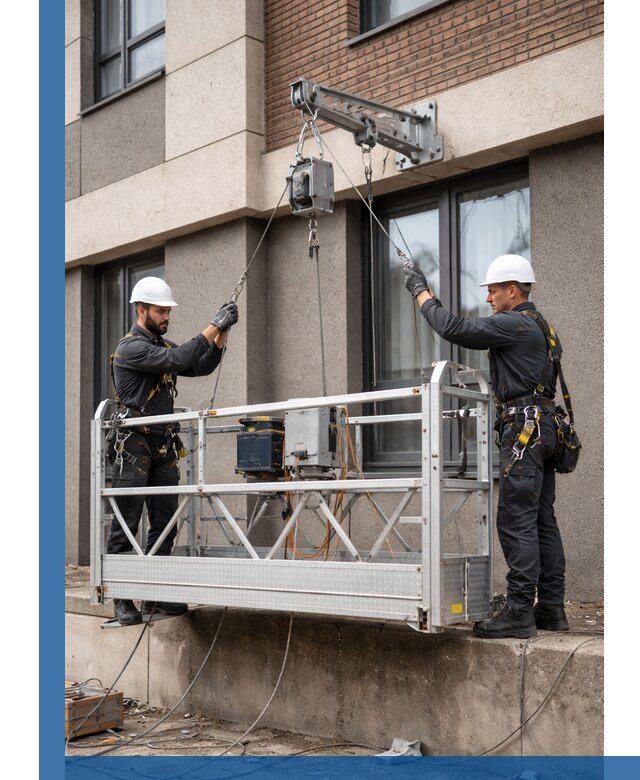 Монтаж и подъем фасадной люльки в Северске с гарантией безопасности