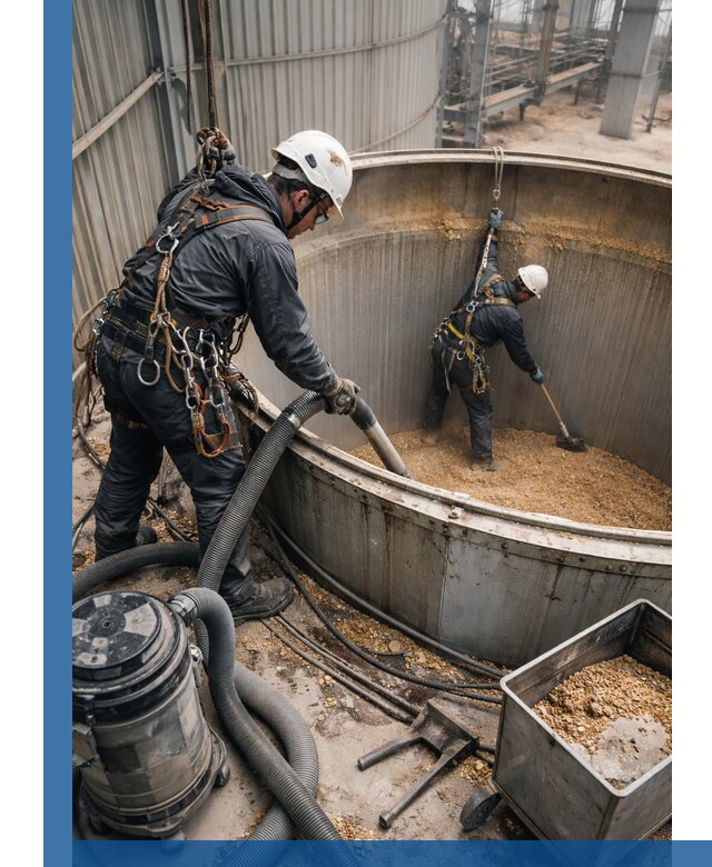 Профессиональная чистка зерновых бункеров в Северске с выездом