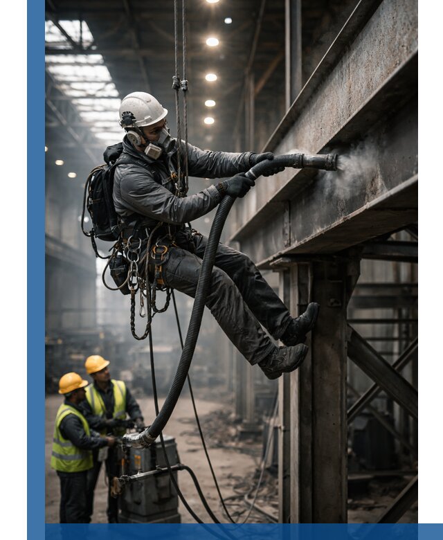 Обеспыливание конструкций в цехах промышленного производства в Северске