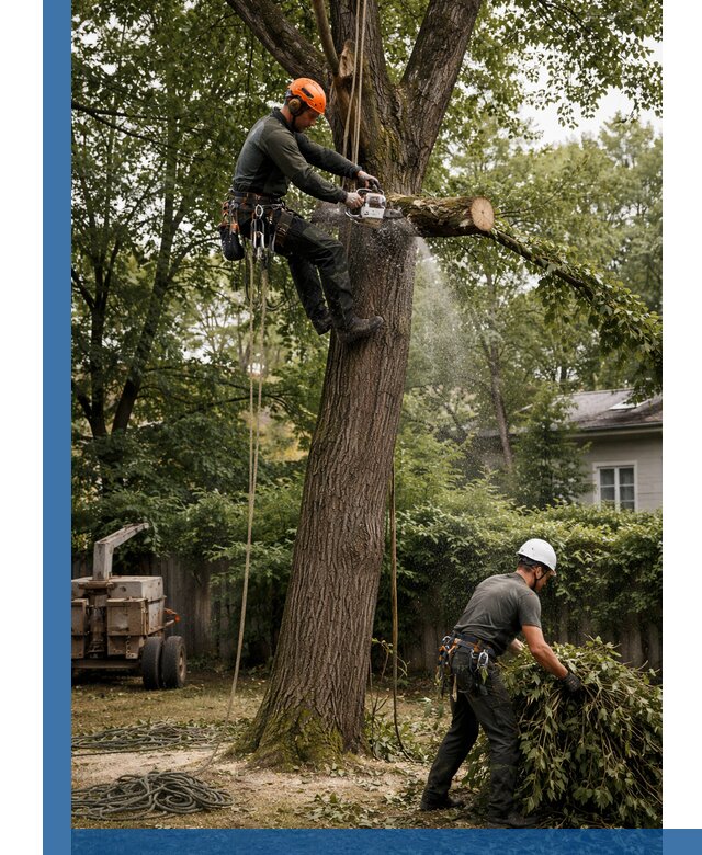 Кронирование деревьев в Северске, безопасная высотная обрезка