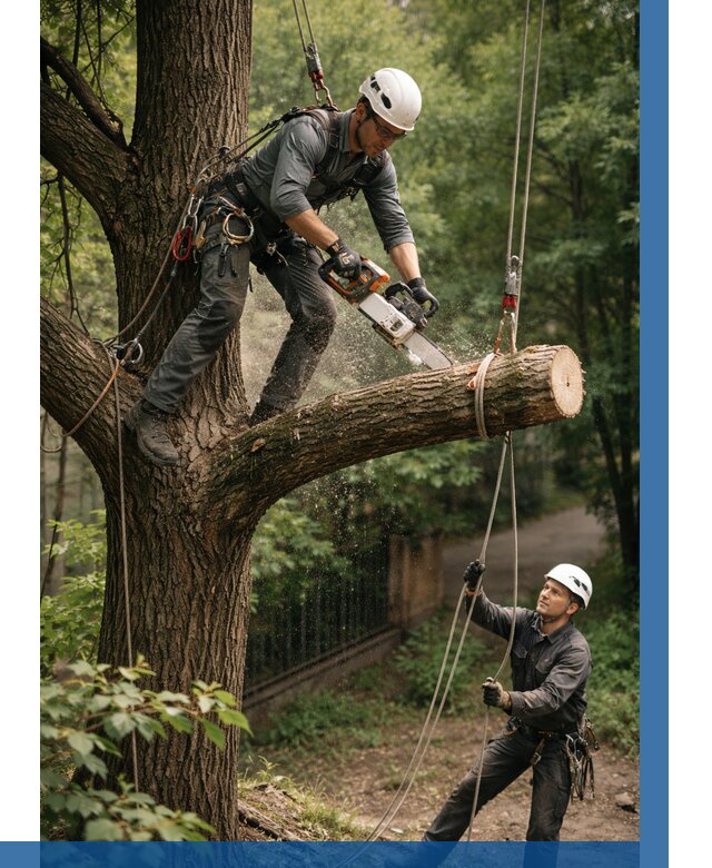 Спил деревьев альпинистами в Северске от 8316 р. | ВЫСОТНИК-Свк