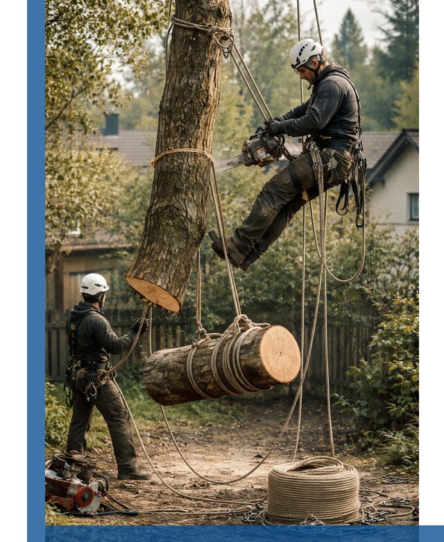 Валка деревьев частями в Северске, безопасно и аккуратно
