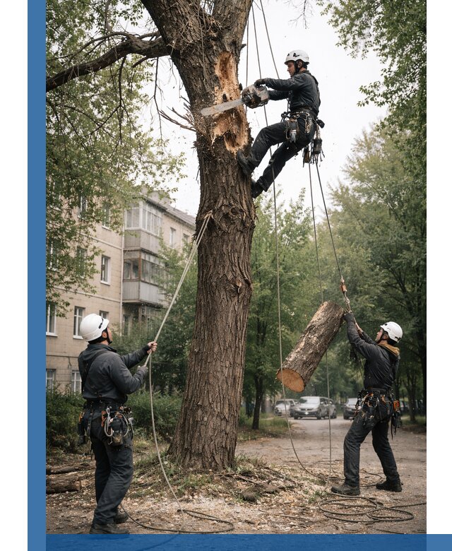 Срочное удаление аварийных деревьев в Северске с гарантией безопасности