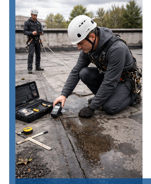 Обследование кровли на протечки и выявление дефектов в Северске