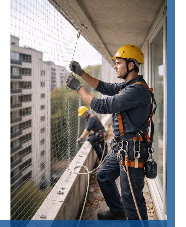 Монтаж сетки от птиц в Северске от 4678 р. | ВЫСОТНИК-Свк